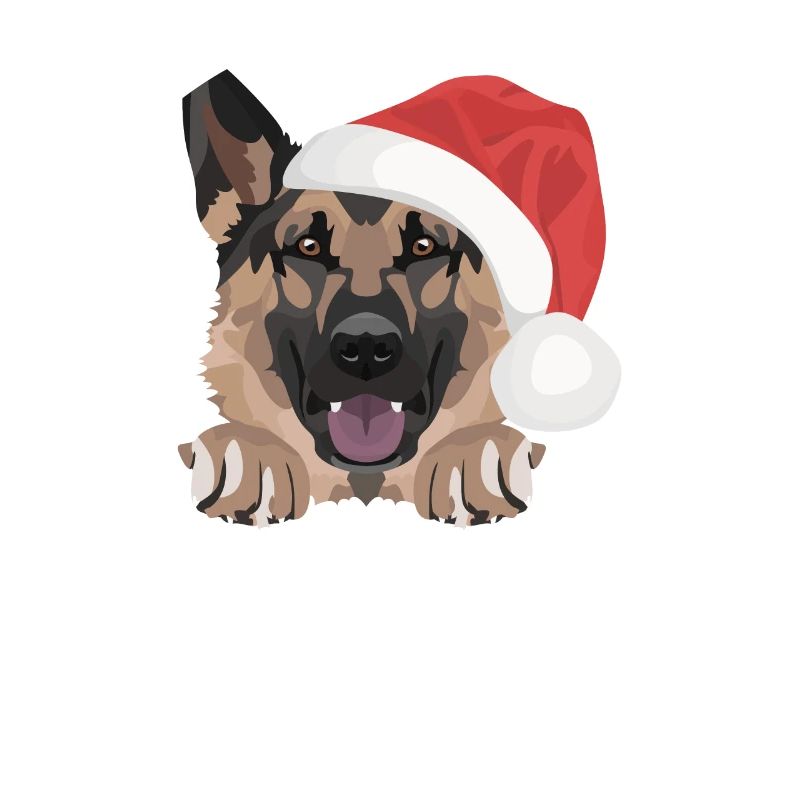 German Shepherd Merry Christmas