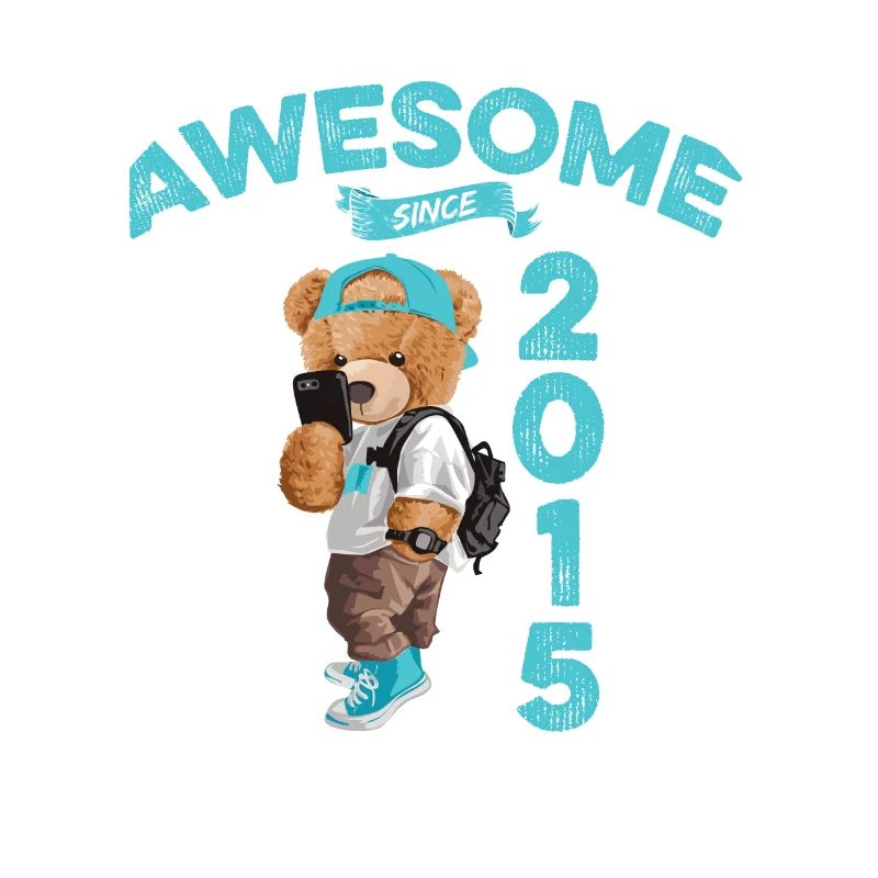 2015 Geburtstag Teddy Bär Awesome since