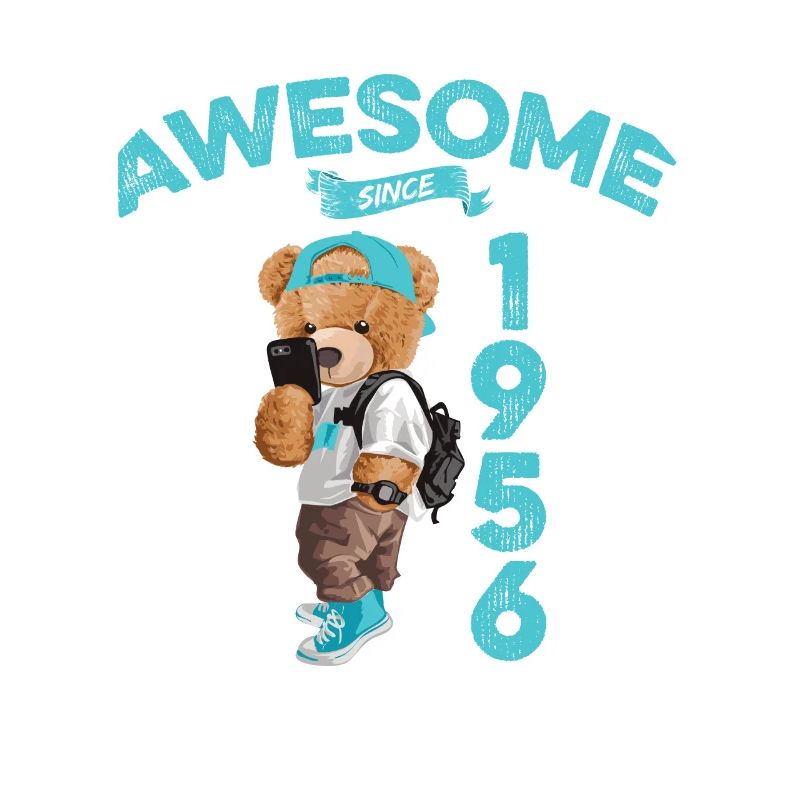 1956 Geburtstag Teddy Bär Awesome since