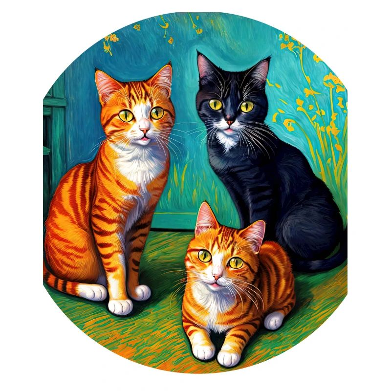 Impressionistic Cat Screaming Impressionism Cats