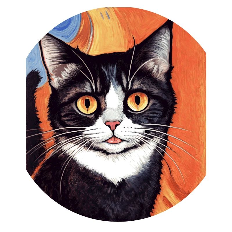 Impressionistic Funny Cat Screaming Impressionism