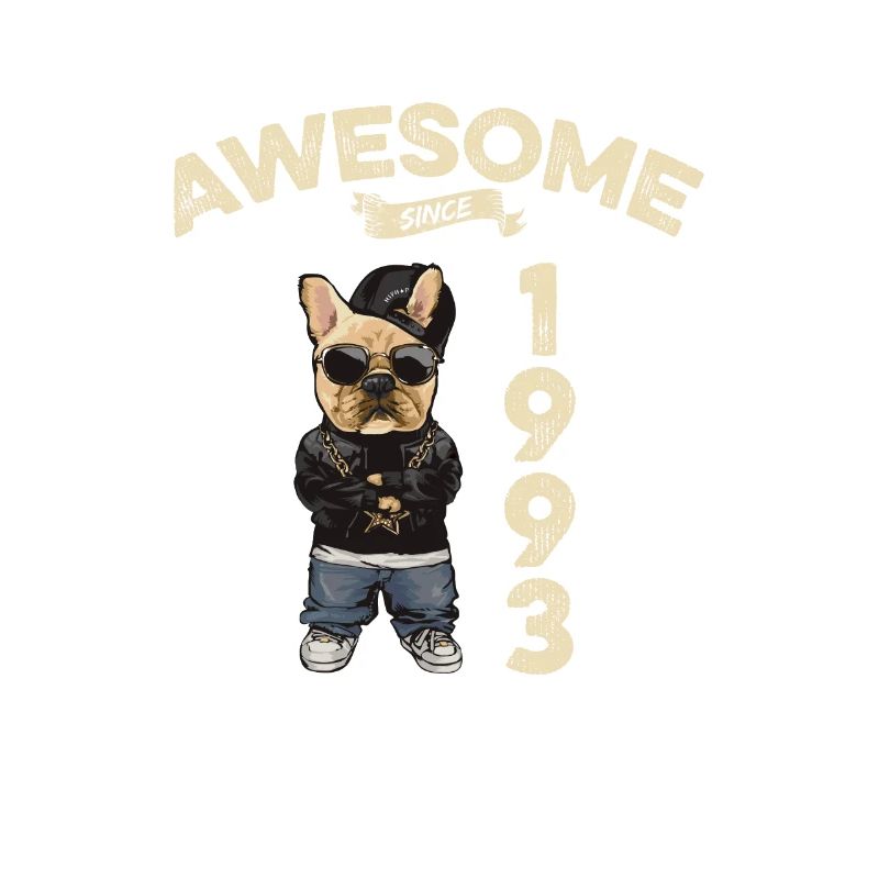 1993 Geburtstag Awesome since Cool Dog