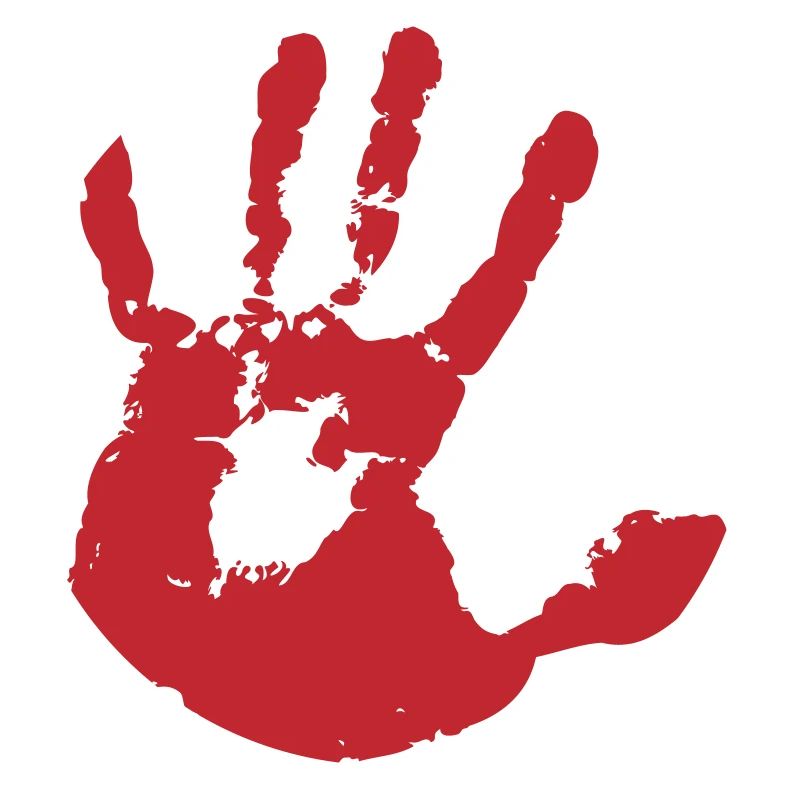 Encre d’impression à la main empreinte de main non interdite ne pas