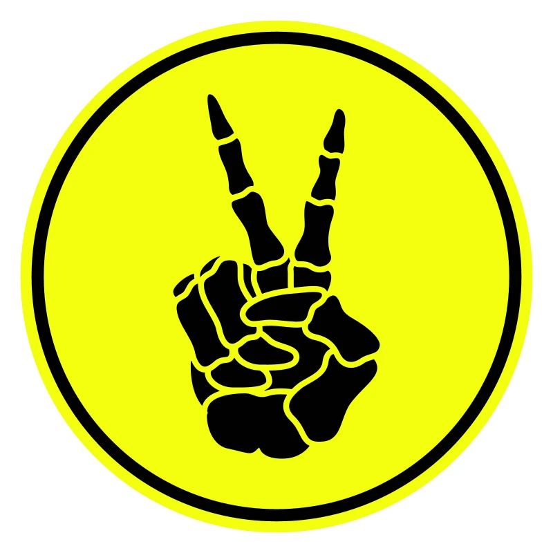 Hand peace skeleton