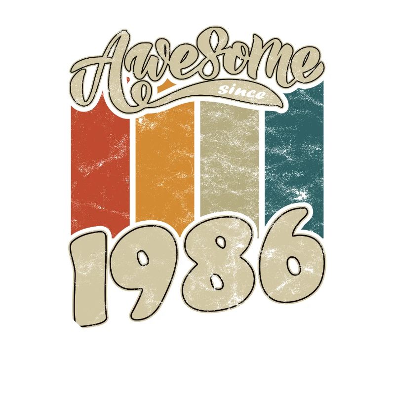 1986 Geburtstag Awesome since Retro