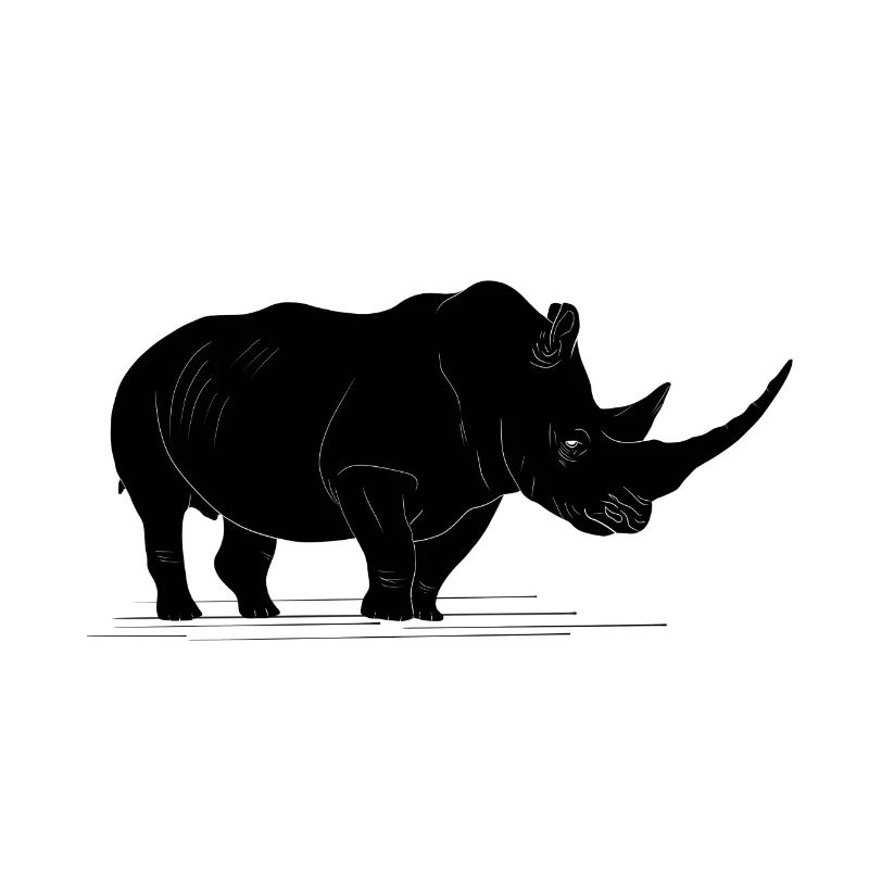Nashorn schwarz