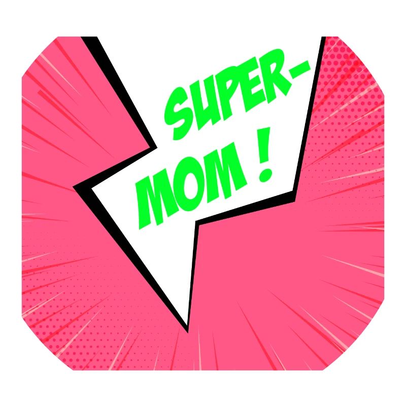 Supermom, Superheldin. Beste Mama. Comicbuch.