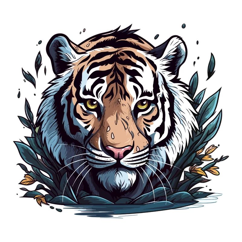 Tiger elegantly realistic