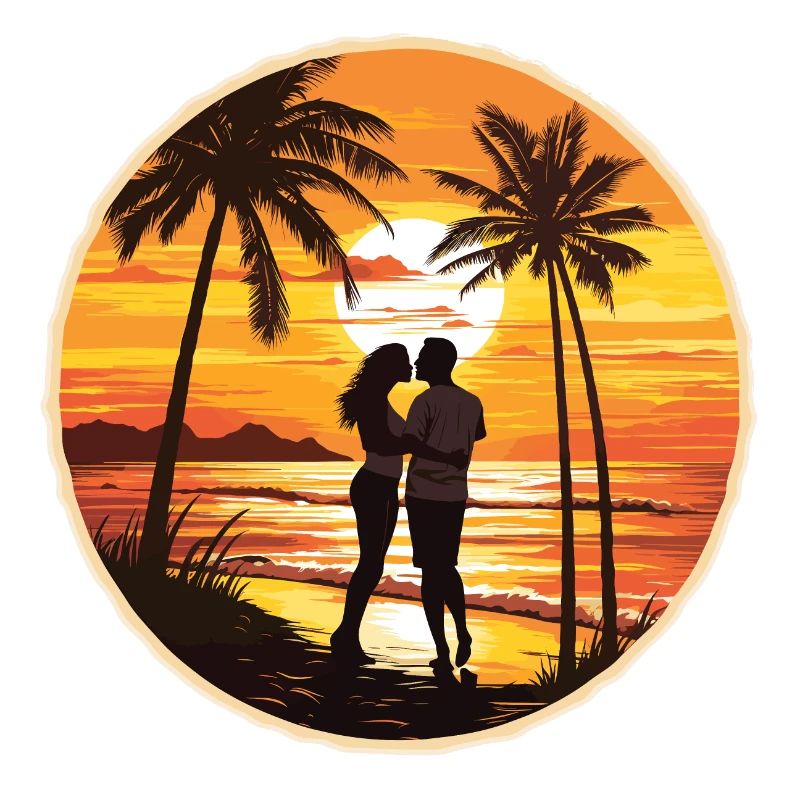 Plage, Île, Mer, Coucher de soleil