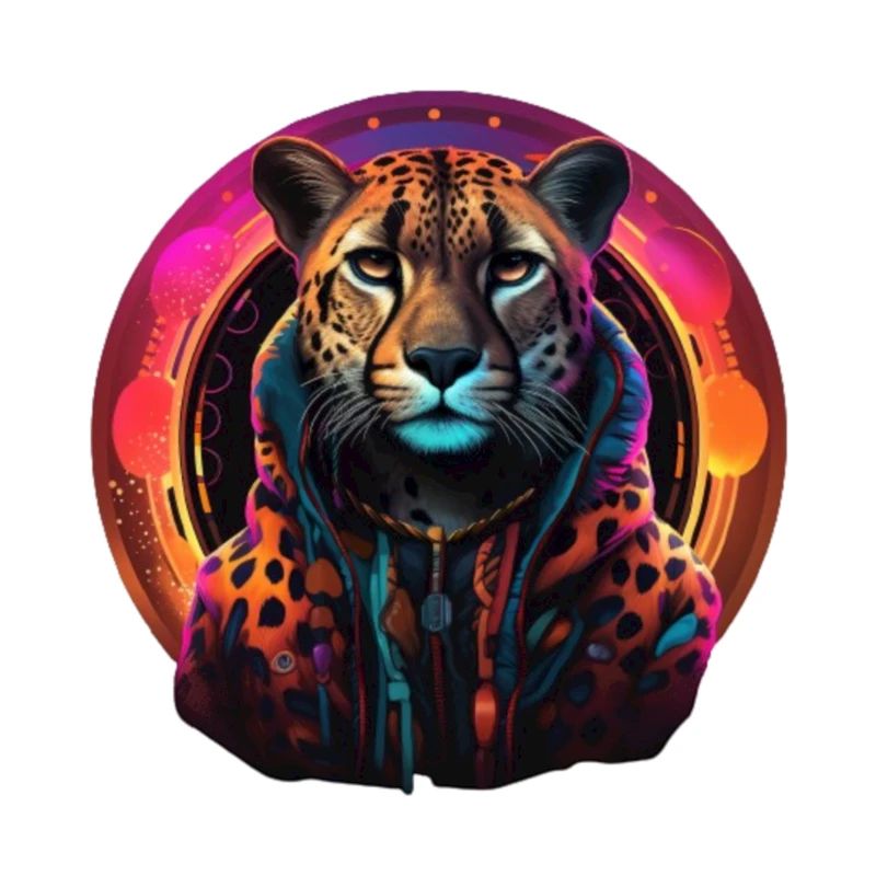 Cooler Leopard in Farbe