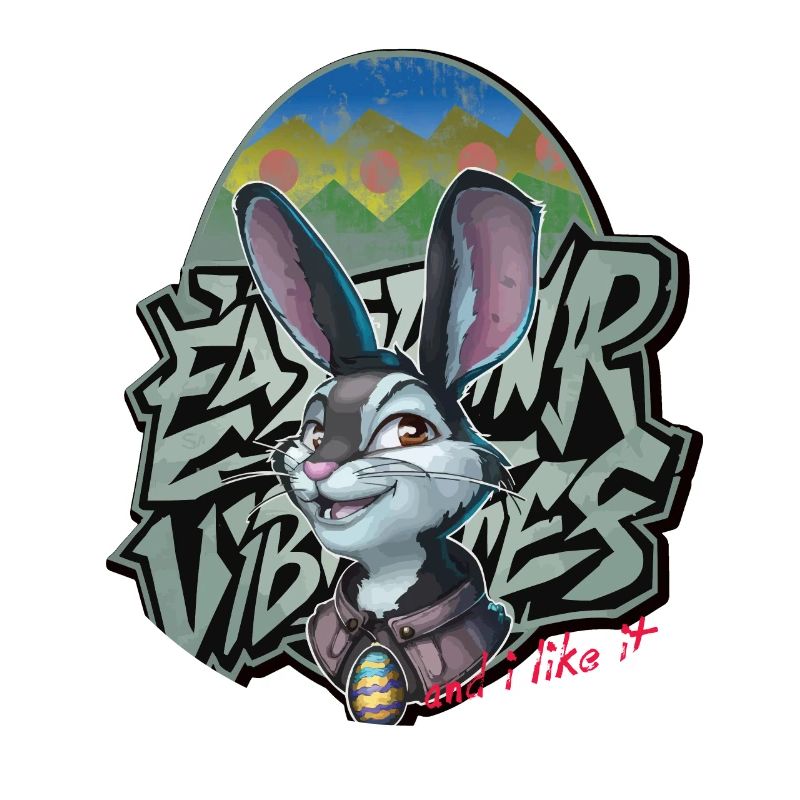 Easter Bunny Easter Spring Feelings Graffiti Gift