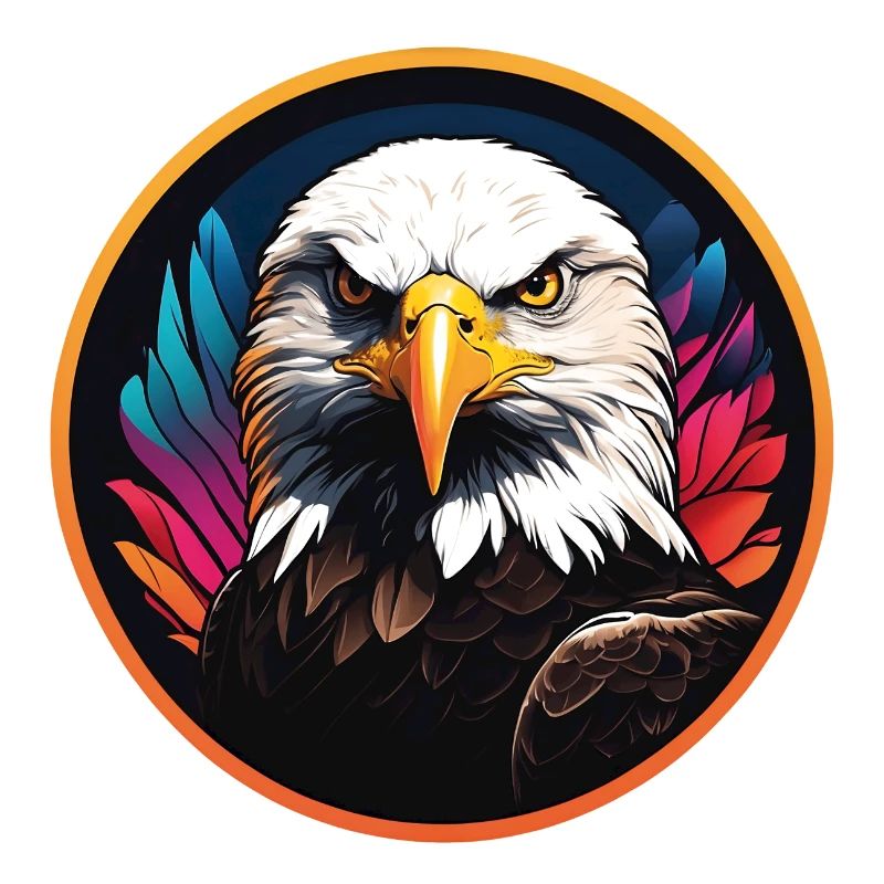 Colorful Bald Eagle Portrait