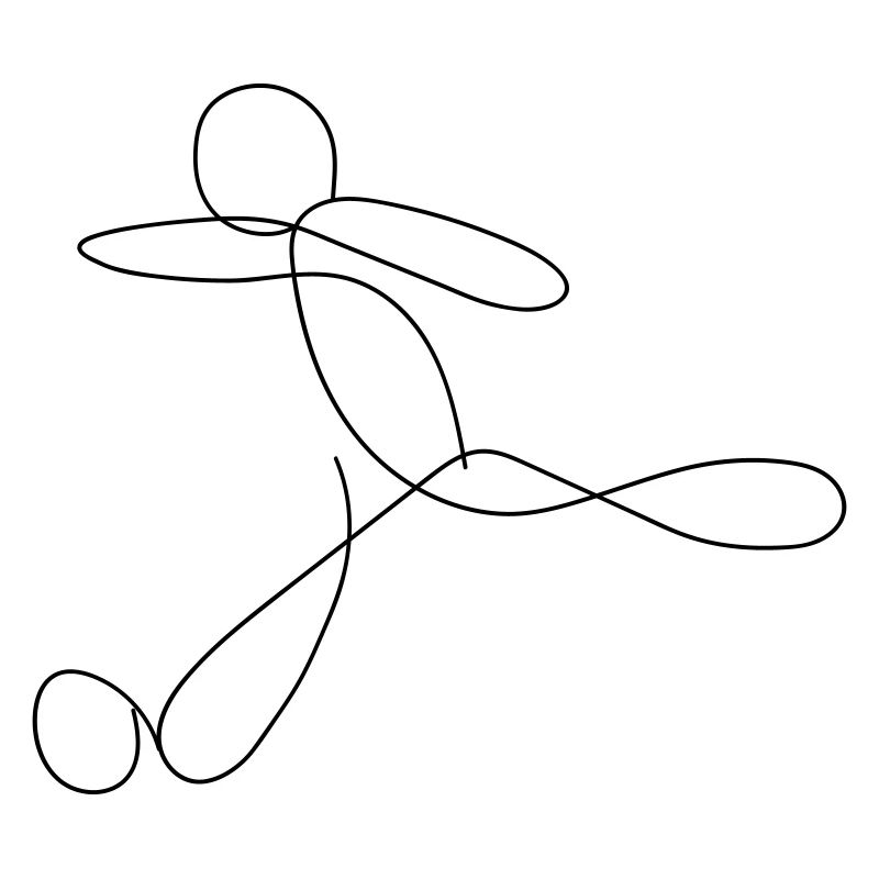 Fußball Line Art