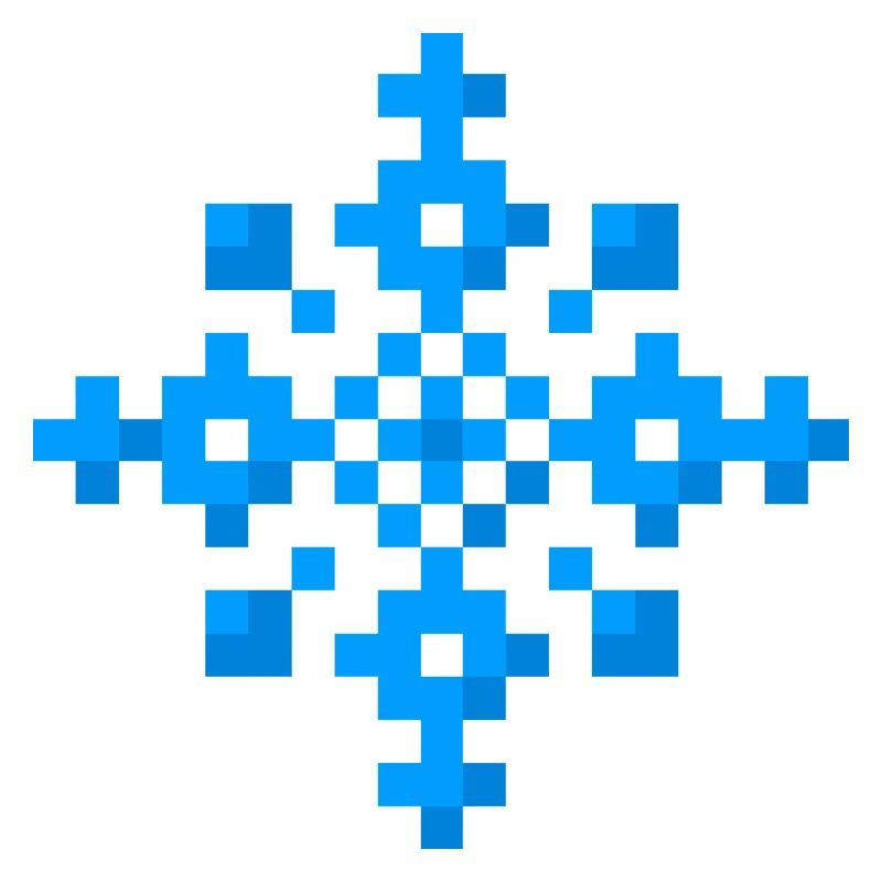 Flocon de neige (pixel art)