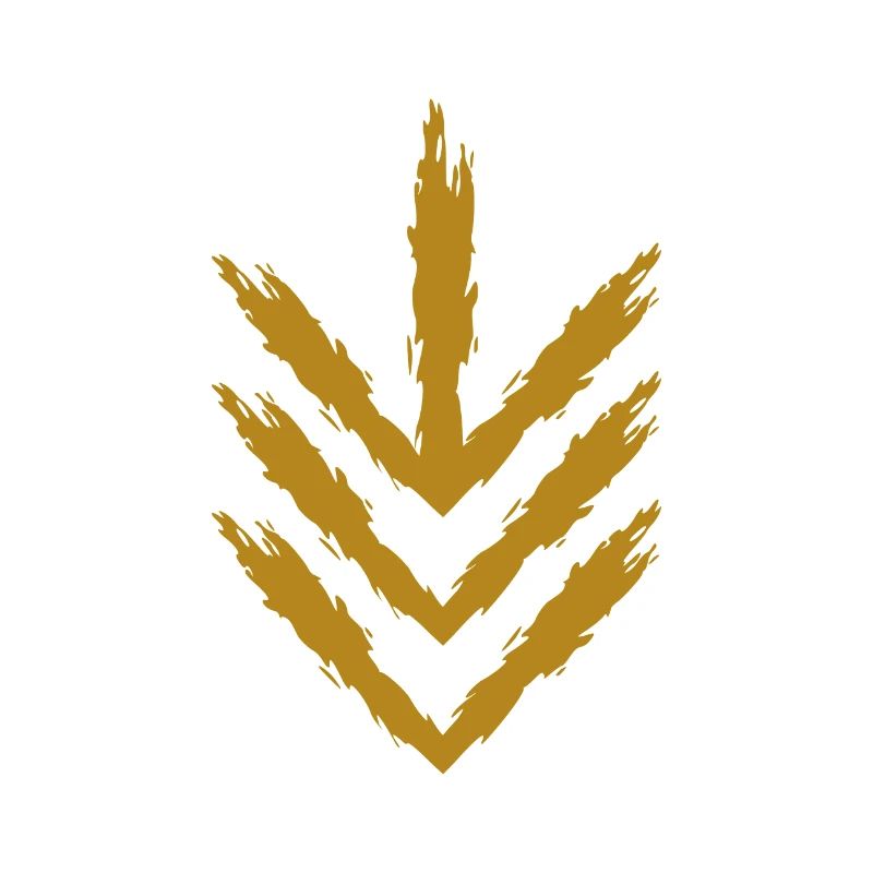 Icône de flèche vers le bas or