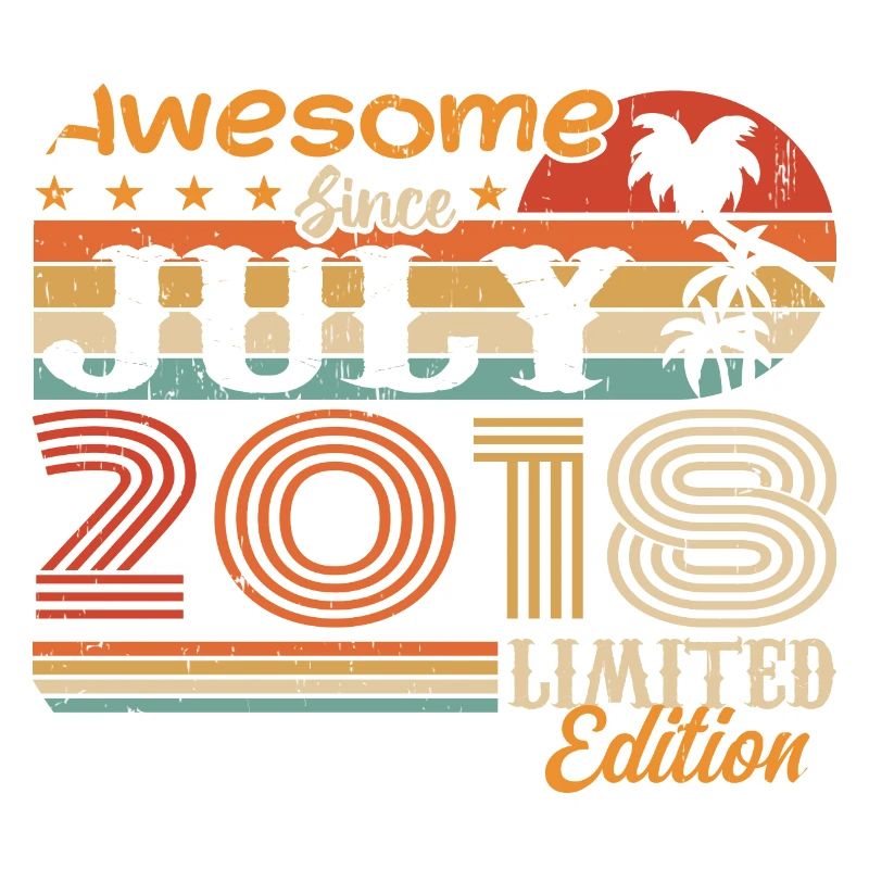 Juli 2018 Juli Geburtstagsgeschenk Juli 2018
