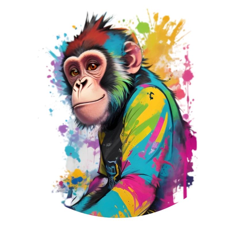 Beautiful colored chimpanzee