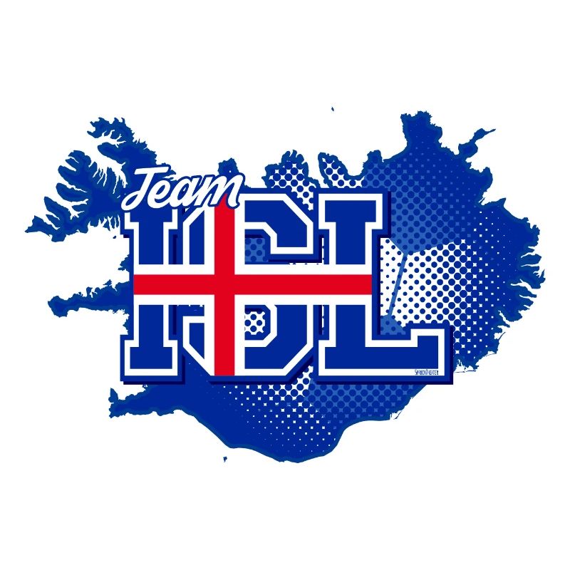Team ISL Map Iceland with Ball Pattern