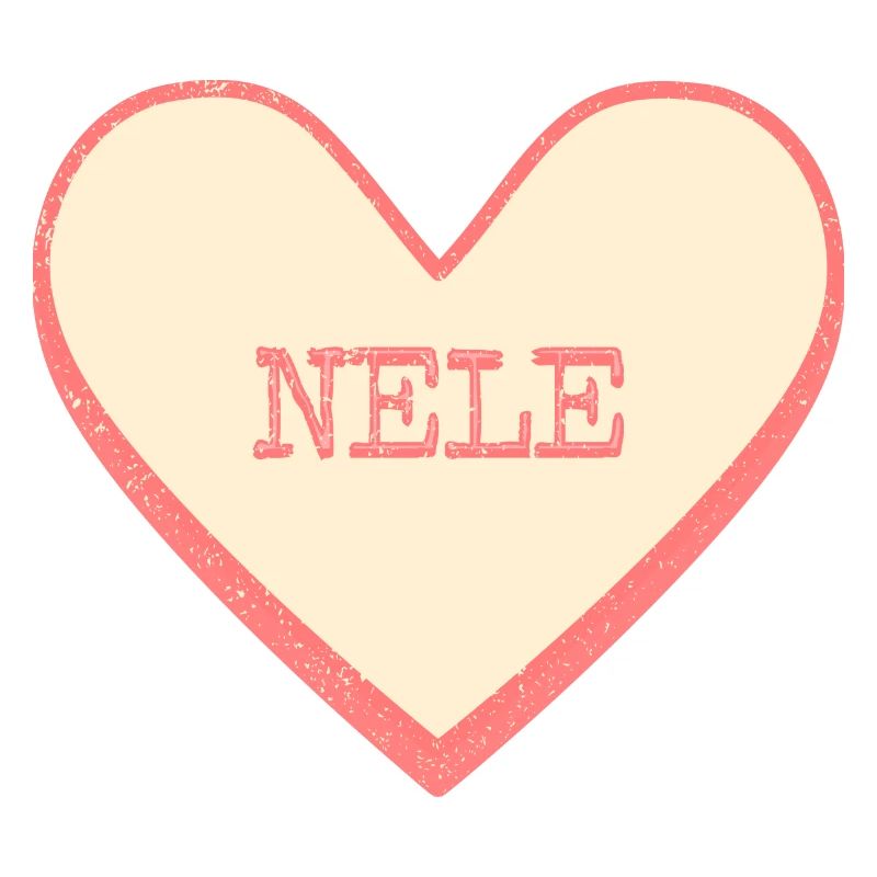 Nele Name First Name Pink Sugar Heart