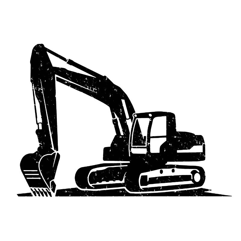 Loading Bucket Silhouette Excavator Operator Gift