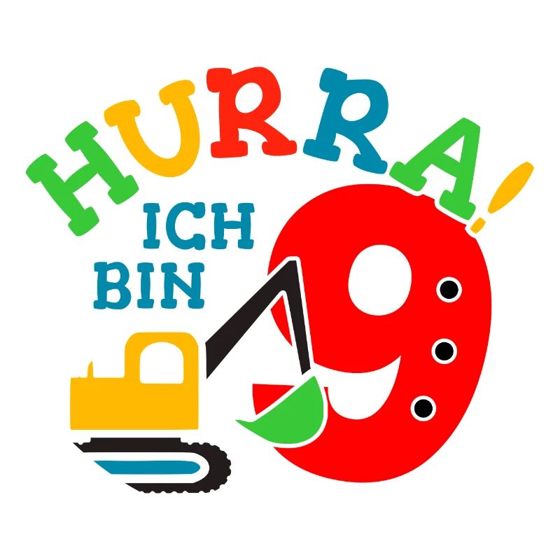9. Geburstag Bagger
