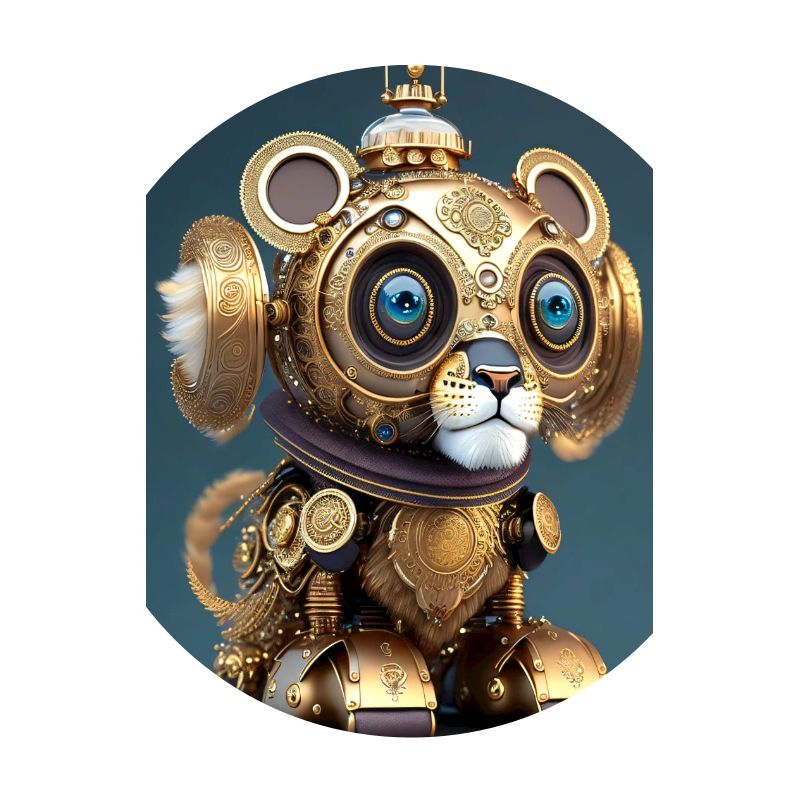 Cute Clockwork Baby Lion Android