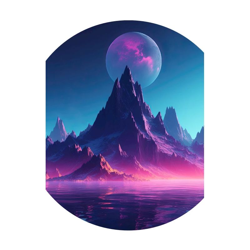 Retro Bergmelodie: Eine Synthwave Ode an der See