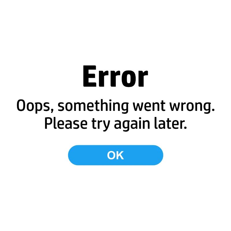 Error something went wrong. Please try again later