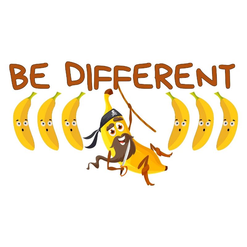 BE DIFFERENT Banane / Sei anders Banane