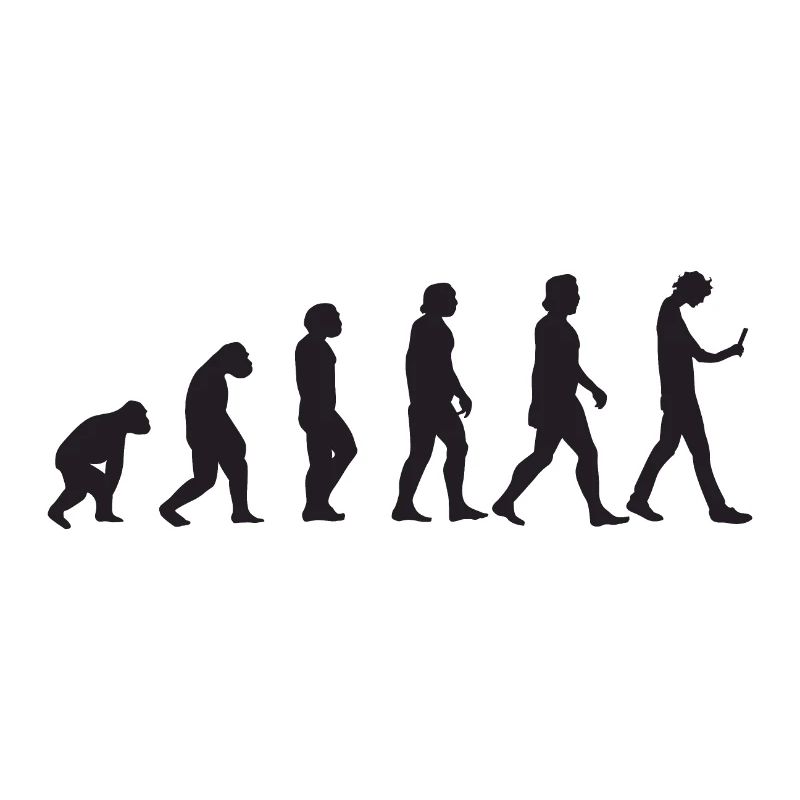Human evolution to phone addiction