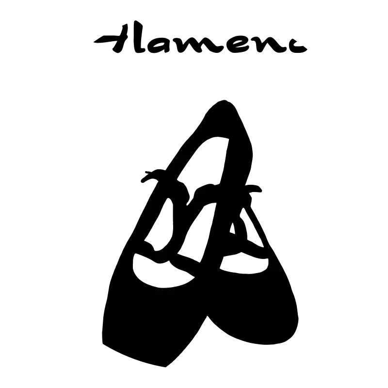 Chaussures flamenco avec le texte