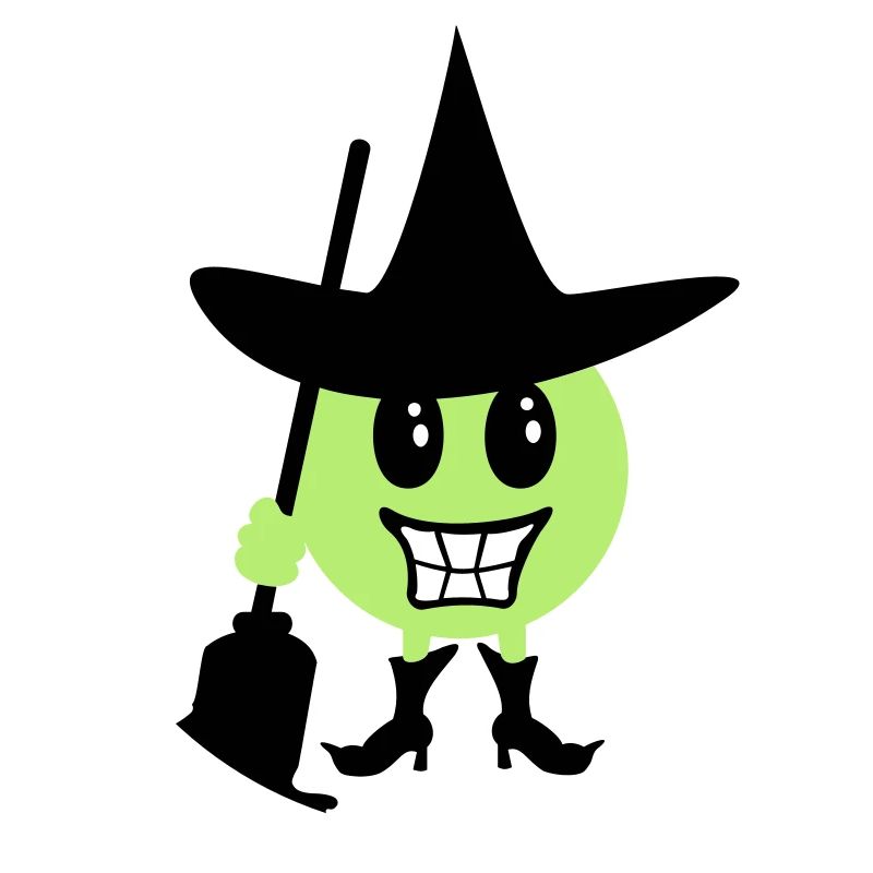 Émoticône sorcière / Witch Halloween Emoji (b, 3c)