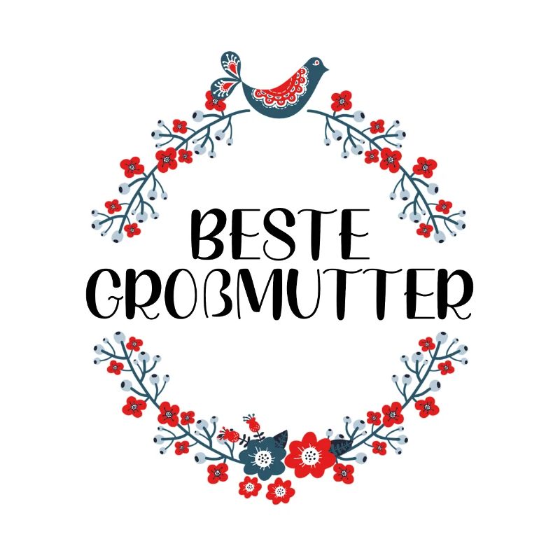 Beste Großmutter Mit Blumenkranz