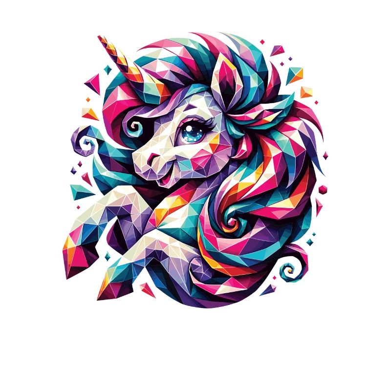 Polygon Einhorn Märchen Zauber Pferd