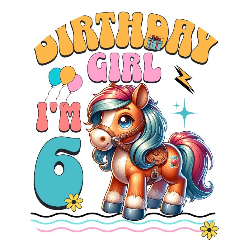 Pony 6. Geburtstag Mädchen Pferd Reiten