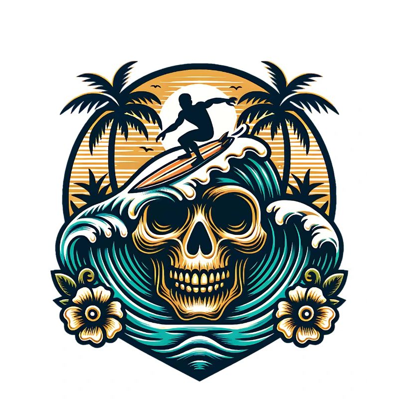 Crâne de surfeur de surf