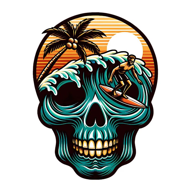Crâne de surfeur de surf