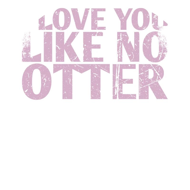 Je t’aime comme pas de conception de mariage de loutre pour le