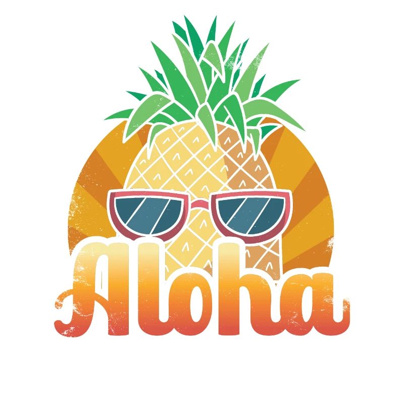Aloha pineapple sunset design For