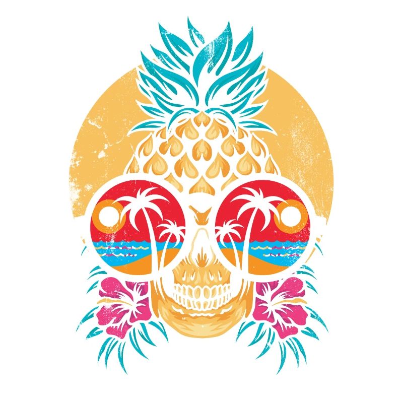 PineApple And Pine Design For Beach Lovers
