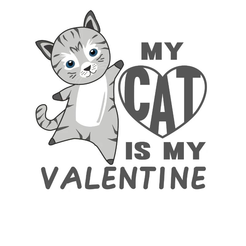Mon chat est mon chat mignon de la Saint-Valentin pour la Saint-Valentin