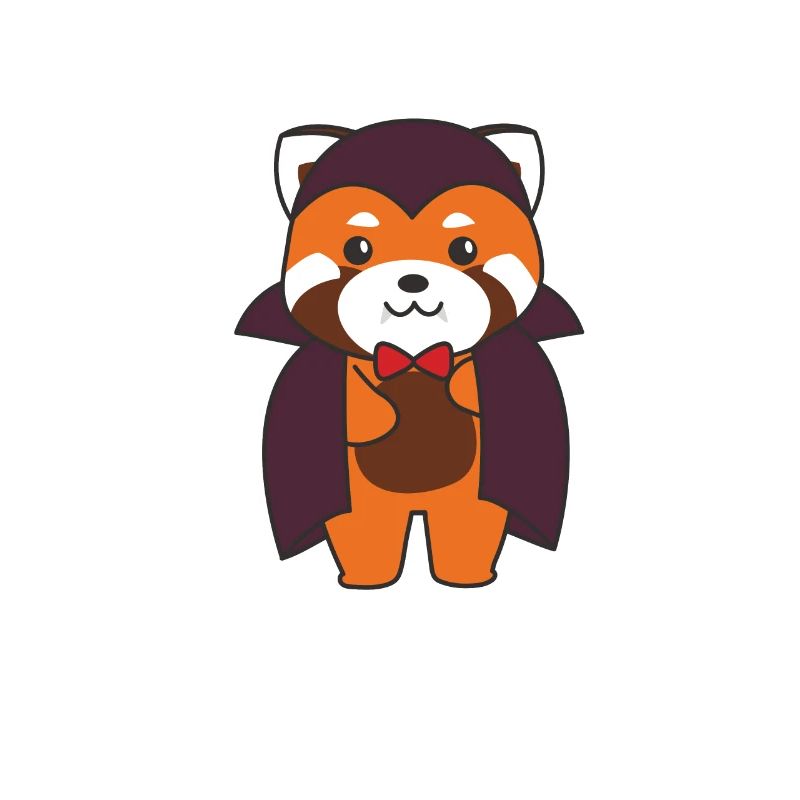 Red Panda Halloween Cute Devil Vampire Costume