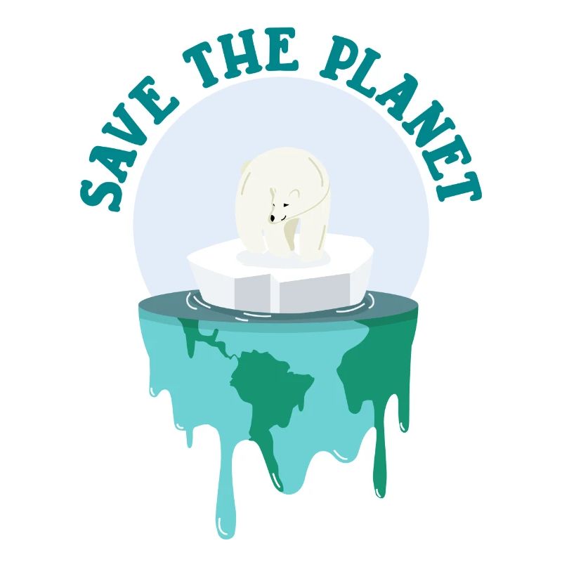 Save The Planet Klimawandel Eisbär
