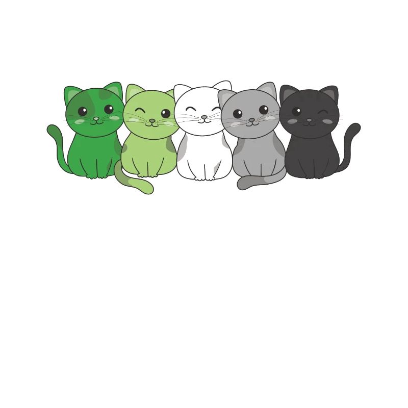Aromantic Flag Non Binary Pride LGBTQ süße Katze
