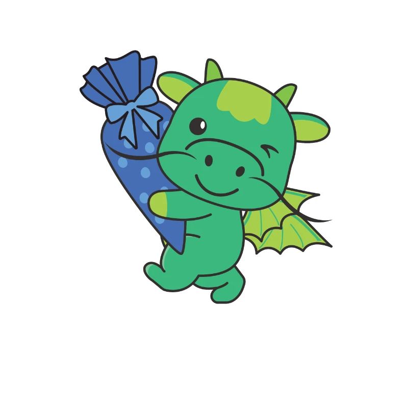 bye bye Kindergarten hallo Schule Drache