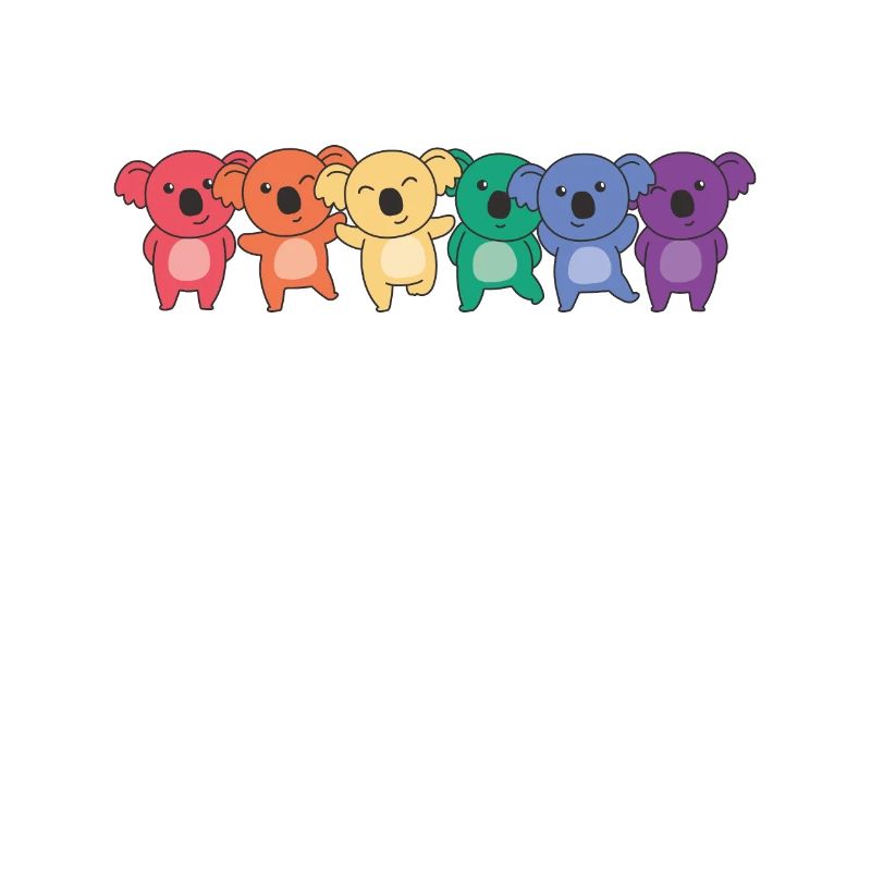 Rainbow Koala Flag Pride LGBTQ Cute Koalas