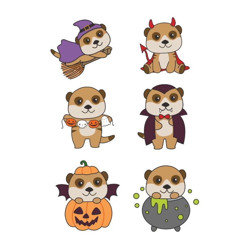Meerkat Halloween Devil Pumpkin Vampire Costume