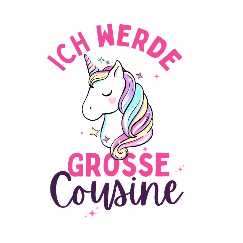 Ich werde Große Cousine 2024 Loading Einhorn Herz