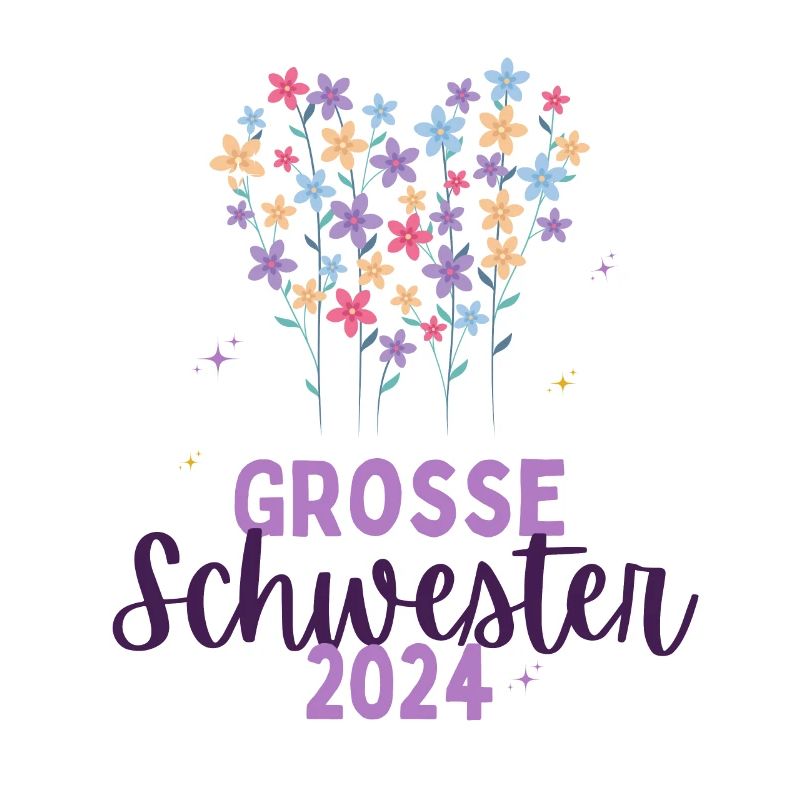 Ich werde Große Schwester 2024 Loading Blumen
