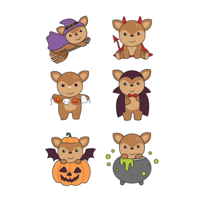 Deer Halloween Devil Pumpkin Vampire Costume